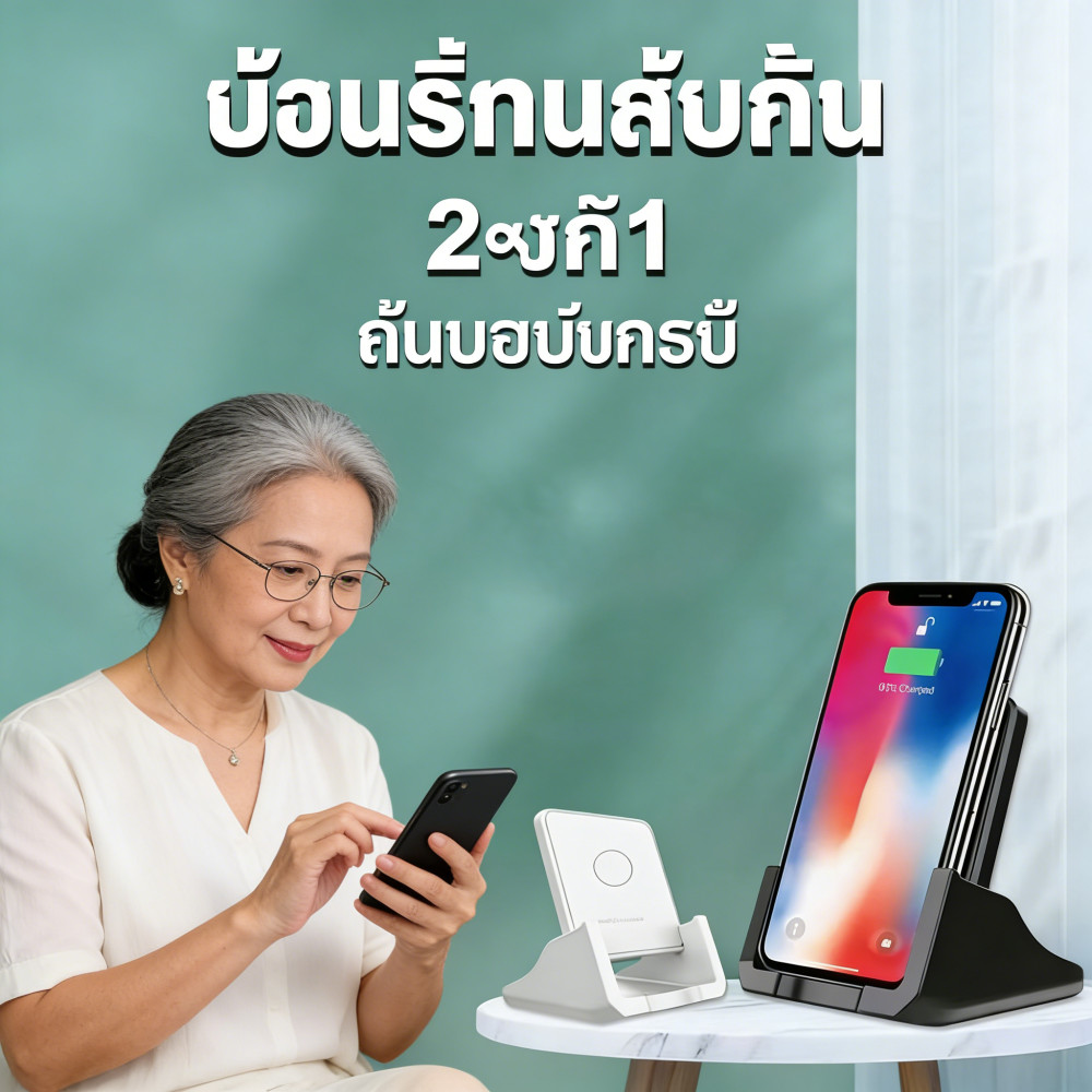 โทรศัพท์ Fast Charger ที่วางแท่นชาร์จ 15W ไร้สาย Charger