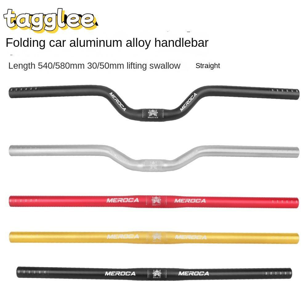 TAGGLEE Riser Handlebar, ตรง/กลืนอลูมิเนียมอัลลอยด์แฮนด์จักรยาน, ทนทาน 25.4X540/580 มม. MEROCA อุปกรณ์ขี่จักรยานสําหรับจักรยานเสือภูเขา