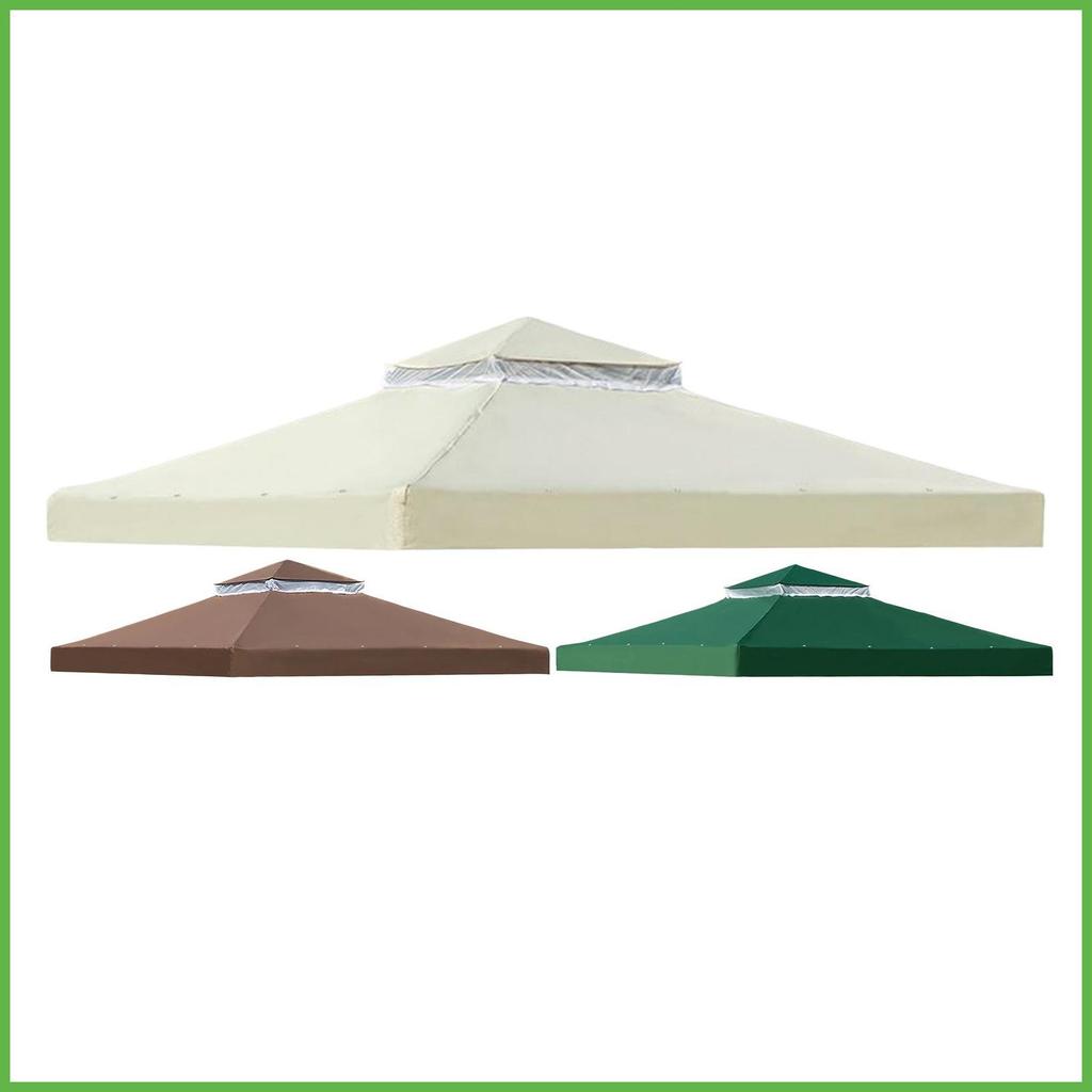 Gazebo ฝาครอบ 3x3m Heavy Duty กันน้ําสองชั้น 10x10 Gazebo Canopy เปลี่ยนด้านบนสําหรับลานกลางแจ้ง dyr