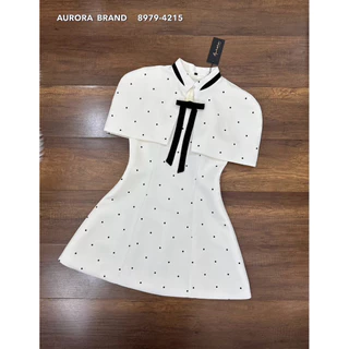 พร้อมส่ง XS-2XL⚡️AR 8979 ชุดเซตลายจุด เดรส+ผ้าคลุม+เข็มกลัดโบว์ สวยหรูสไตล์สาวเวียด2026 #งานตามหา