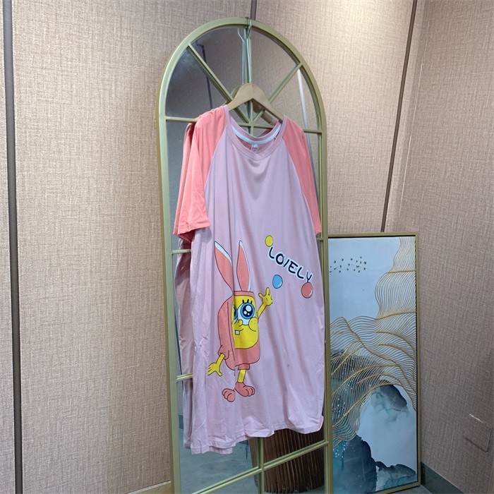 EV132/E275 ชุดราตรีคนท้องสีชมพูกระโปรงคนท้อง M90-120 L130 XL140 XXL150