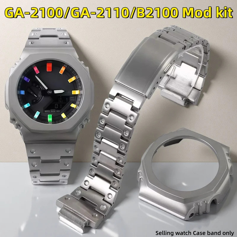 ไทเทเนียม + สําหรับ Casio G-shock GA2100 GA2110 DW5600/610 GA-2100 DW-5600 GA-B2100 อัพเกรดนาฬิกา ba