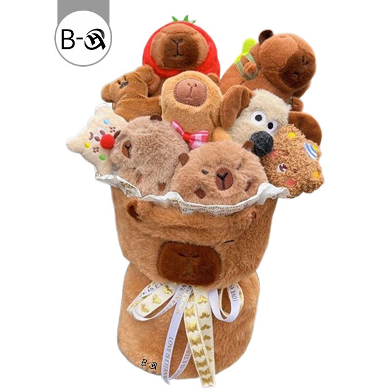BHQ capybara ช่อดอกไม้ ช่อคาปิบาร่า ตุ๊กตาช่อดอกไม้ ของขวัญวันเกิด ของขวัญวาเลนไทน์
