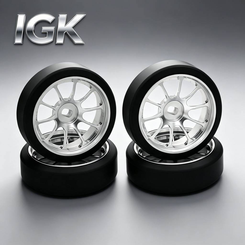 4 ชิ้น 1.5Deg โลหะ Drift ล้อ Hard ยางสําหรับ 1/28 Mini-Z AWD K969 GLA อัพเกรด