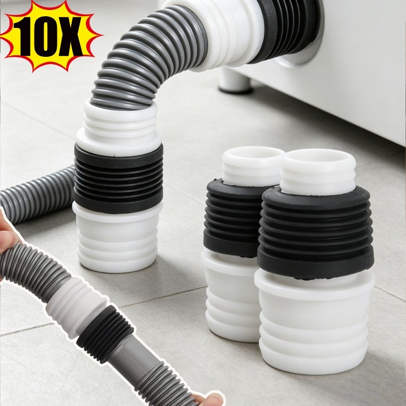 10ชิ้นเครื่องซักผ้าท่อระบายน้ําท่อเชื่อมต่อ,สําหรับห้องครัวห้องน้ําท่อระบายน้ําขยาย,อะแดปเตอร์ป้องกันการรั่วเหมาะกับท่อ