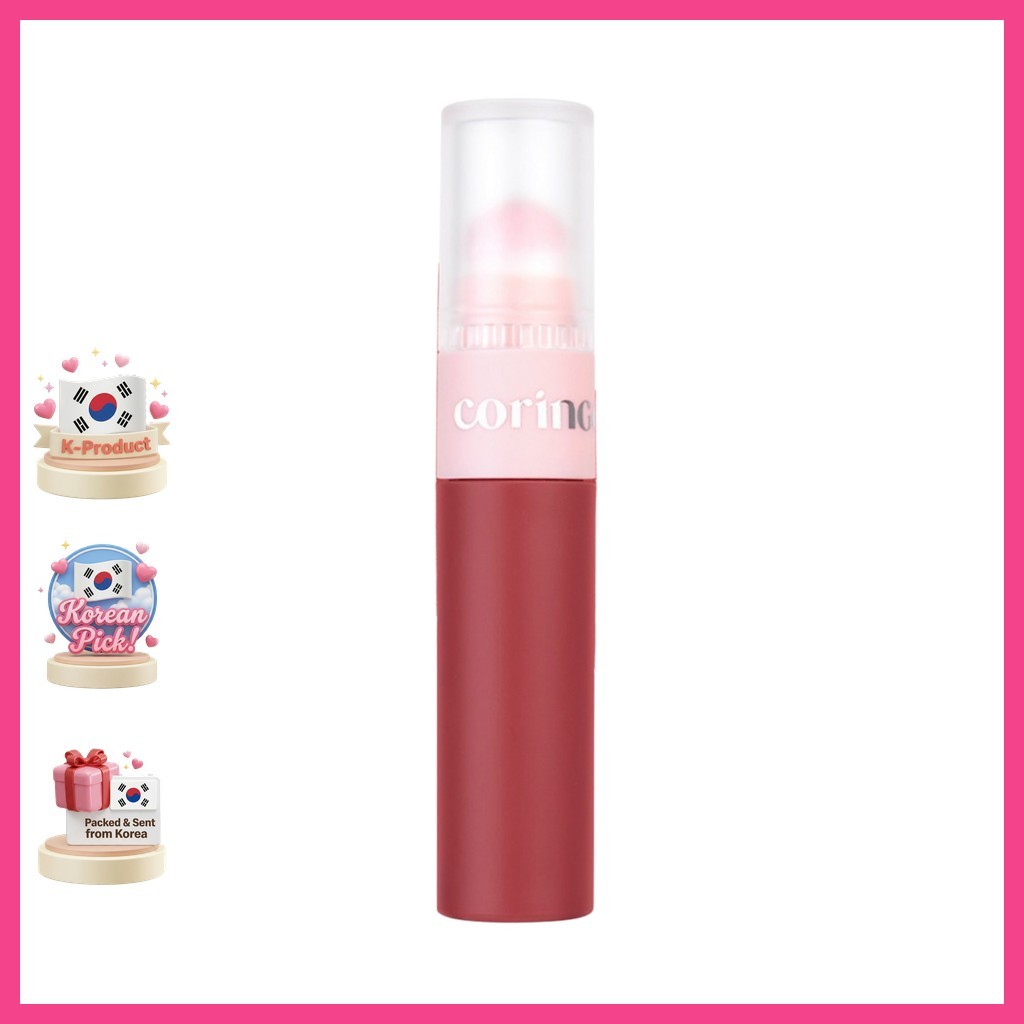 [coringco] Topping Tip Velvet Lip Tint, V03 Pomegranate Butter, 1 ชิ้น / Korean Lip Tint / Velvet Fi