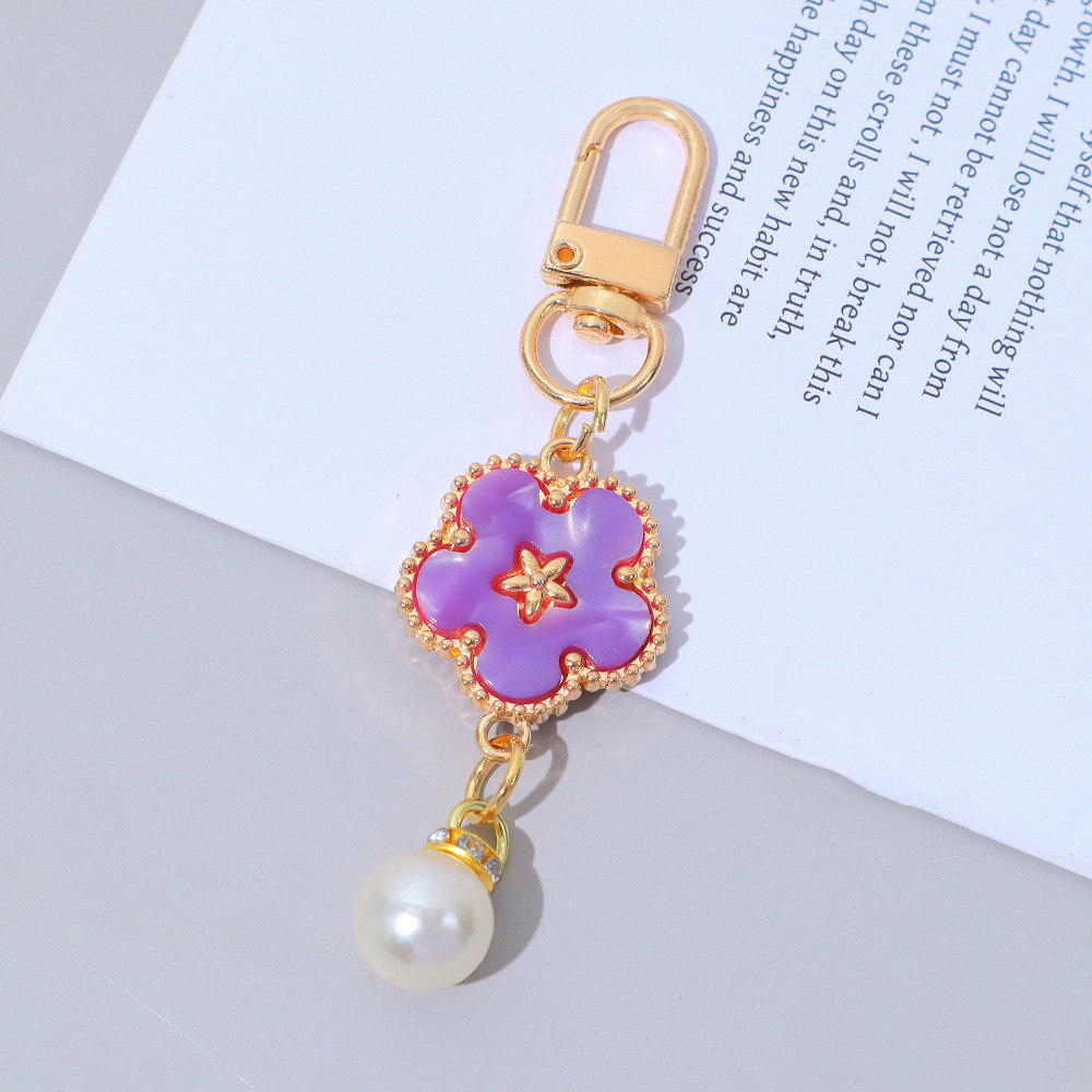 ใหม่สีสันหยดน้ำมันหยดดอกไม้ Keyfob จี้สร้างสรรค์ร้อยชุด diy โลหะผสมจี้อุปกรณ์เสริม