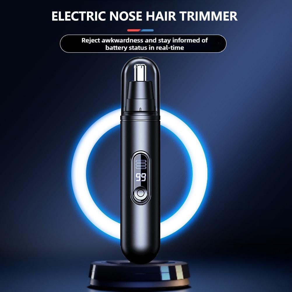 เครื่องตัดขนจมูกไฟฟ้ากันน้ําTrimmerผมแบบพกพาจมูกหมุน3600 Y6j0