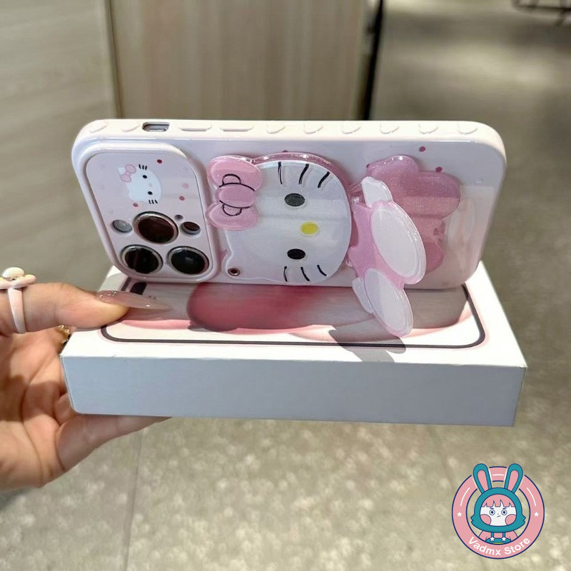 Kitty Cat Mirror Holder Casing สําหรับ Redmi Note 15 14 รูปที่ 6