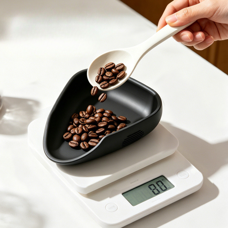 เมล็ดกาแฟชั่งน้ําหนักจานซิลิโคนจํานวนที่แม่นยําถ้วยตวงมัลติฟังก์ชั่ผงกาแฟขนาดถาดแบบพกพาบาริสต้าเครื่องชงกาแฟอุปกรณ์เสริม