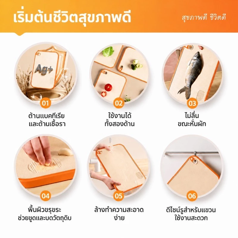 เขียงสองด้าน กันเชื้อรา กันลื่น thumbnail 8