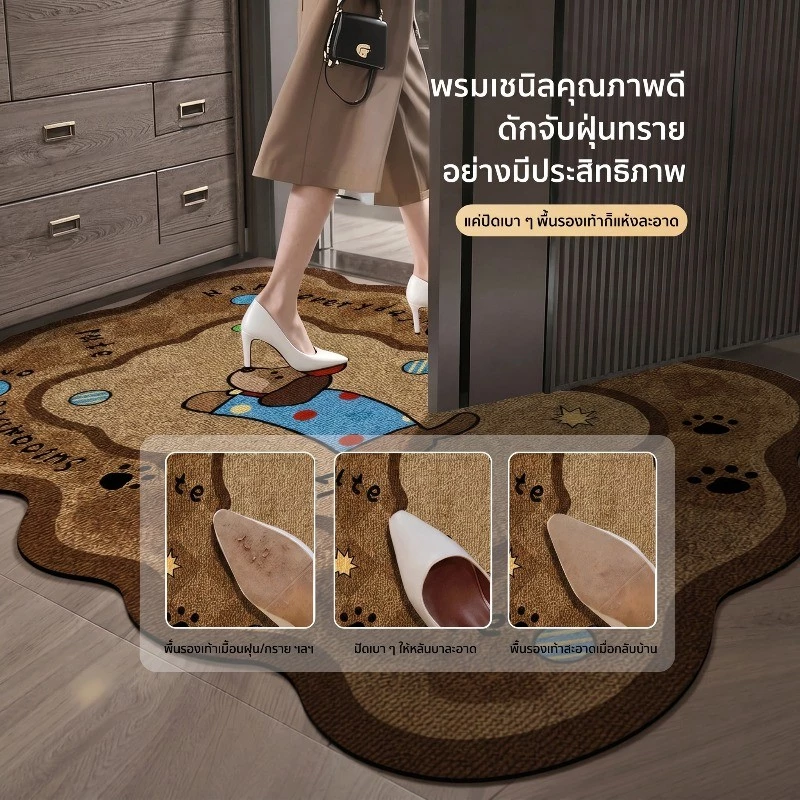 พรมเช็ดเท้าหน้าประตู 40x50 ซม ลายการ์ตูน thumbnail 3