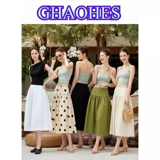 💃🌿White Whisper Skirt แบรนด์GHAOHES ทรงพลิ้วสวย+ตัดตัวประณีต ใส่ออกงานดูหรูหรา สาวออฟฟิศ ตัวเด็ดประจำร้าน