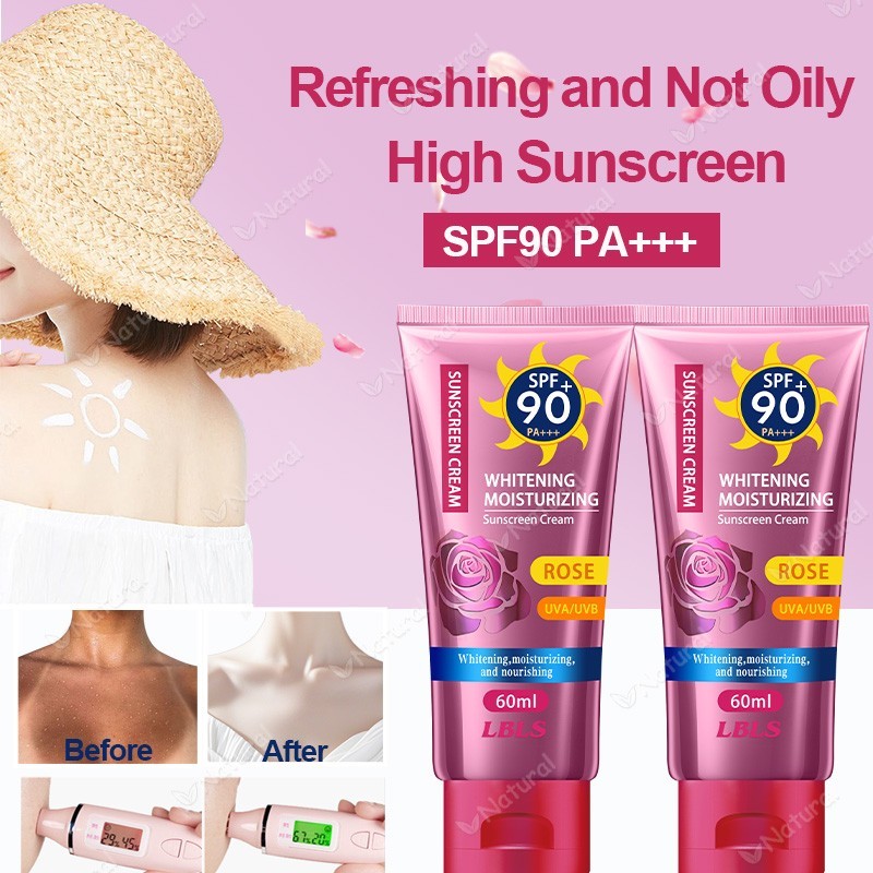 Tinted SPF 90+ ครีมกันแดด - ครีมกันแดดป้องกันรังสียูวีสําหรับผิวขาว 60ml