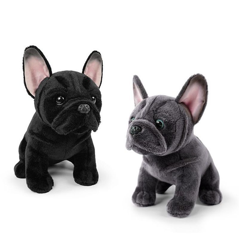 จําลองสุนัข French Bulldog ตุ๊กตาตุ๊กตาตุ๊กตา French Bulldog Plush ของเล่น