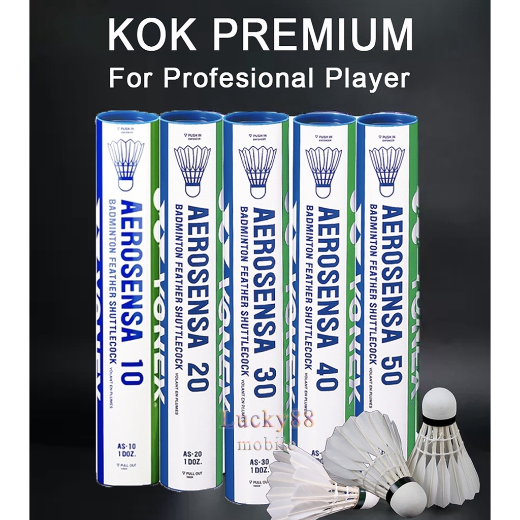 PREMIUM BADMINTON SHUTTLECOCK AEROSENSA 10 20 30 40 50 PREMIUM QUALITY BADMINTON BALL BADMINTON SHUT
