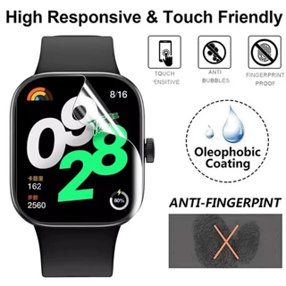3PCS Clear Screen Protector สําหรับ Redmi Watch 6 5 Active Lite Full Cover HD Hydrogel ฟิล์มสําหรับ Redmi Watch 5 4 3 Lite Active โค้งสีดําขอบฟิล์มแก้วนุ่ม