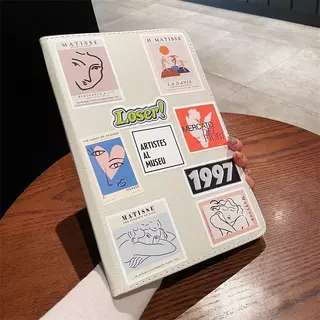 หมุนได้ 360 สติ๊กเกอร์ หนังแบบฝาพับ เคสแท็บเล็ต Tablet Case Samsung Tab A11 A9 A8 A7 A 2019 + S6 S7 S8 S9 FE S10 Lite
