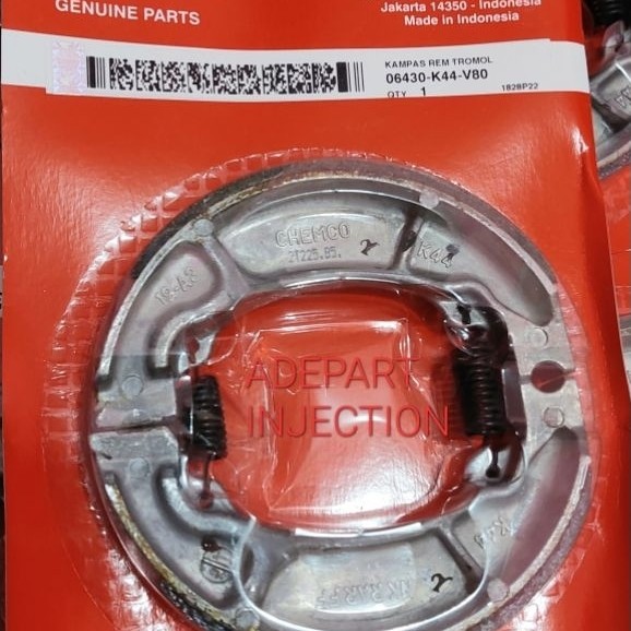 ผ้าเบรคหลัง BEAT ESP SCOOPY ESP BEAT ใหม่ ECO GENIO BEAT ใหม่ LED K1A ต้นฉบับ AHM 06430-K44-V80