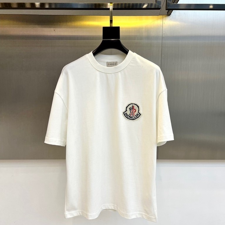 Moncler/Mengkou ผู้ชายผู้หญิงเสื้อยืดพิมพ์เสื้อยืดแขนสั้น Top Casual เสื้อยืดคู่เสื้อยืดคู่สั้น T ขา