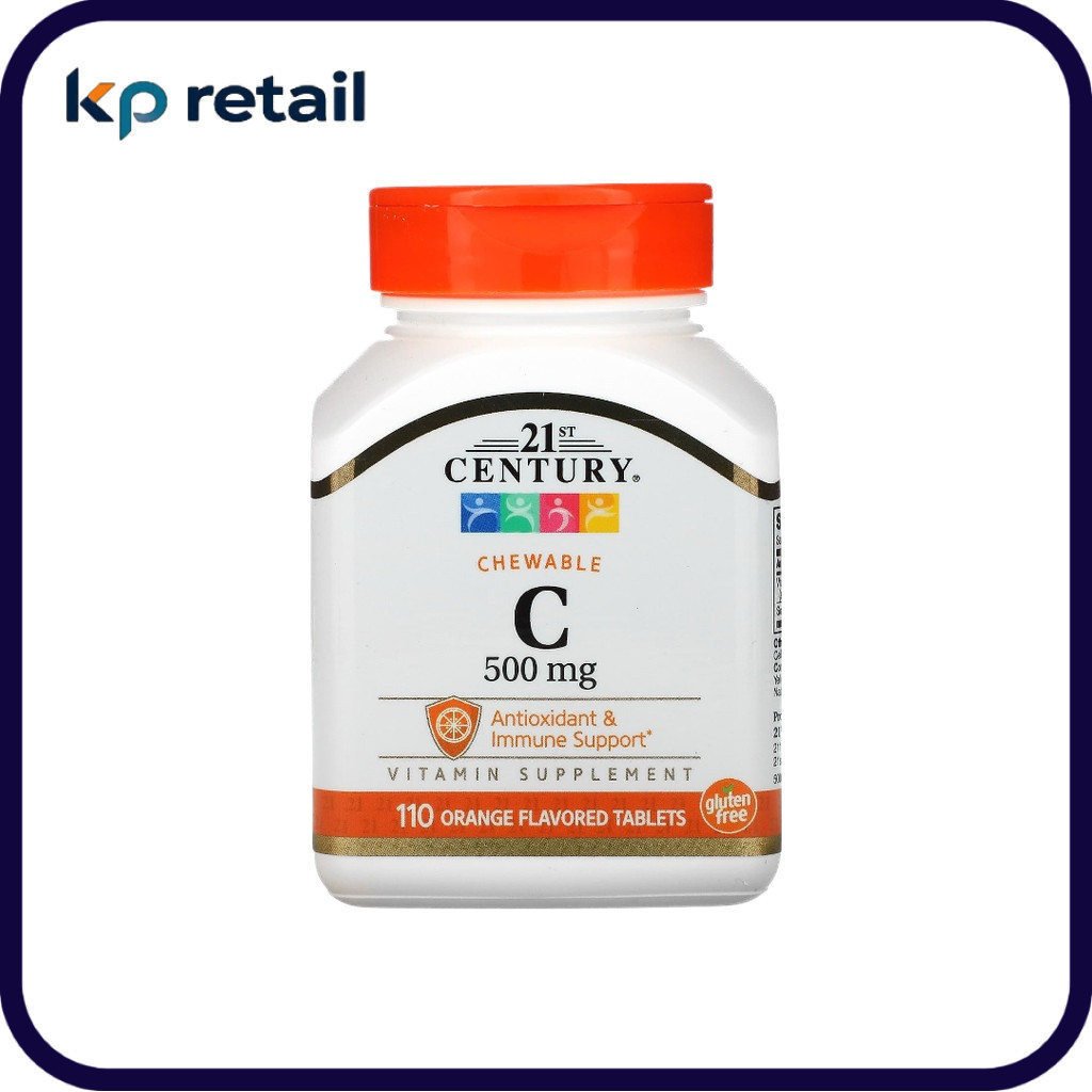🚀 21st Century Chewable C Orange Flavor 500 mg, 110 Tablets