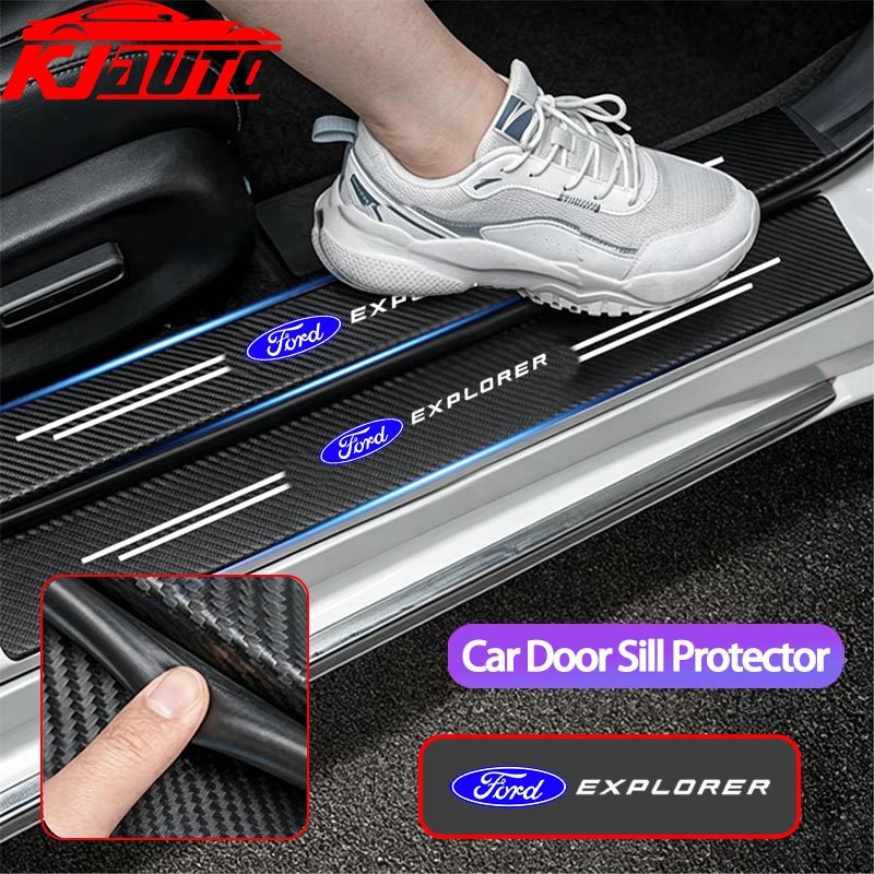 Ford Explorer รถประตู Sill Protector Anti-Scratch ประตูเกณฑ์ Mat Scuff แผ่นอัตโนมัติประตู Pedal Guar