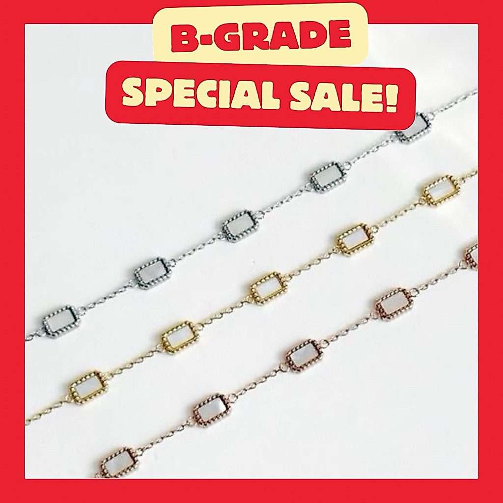 {B-Grade} Treasure 14k bracelet. (สร้อยข้อมือตัวเรือนสแตนเลส)
