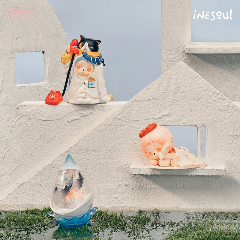 POPMART INOSOUL Rainy Reveries series รูปของขวัญของเล่นศิลปะ ZTMU