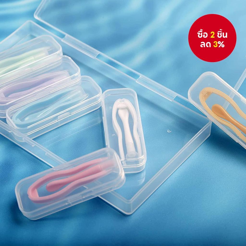OOLVS ชุดเครื่องมือติดคอนแทคเลนส์แบบพกพา Inserter Remover พร้อมปากคีบปลายอ่อน