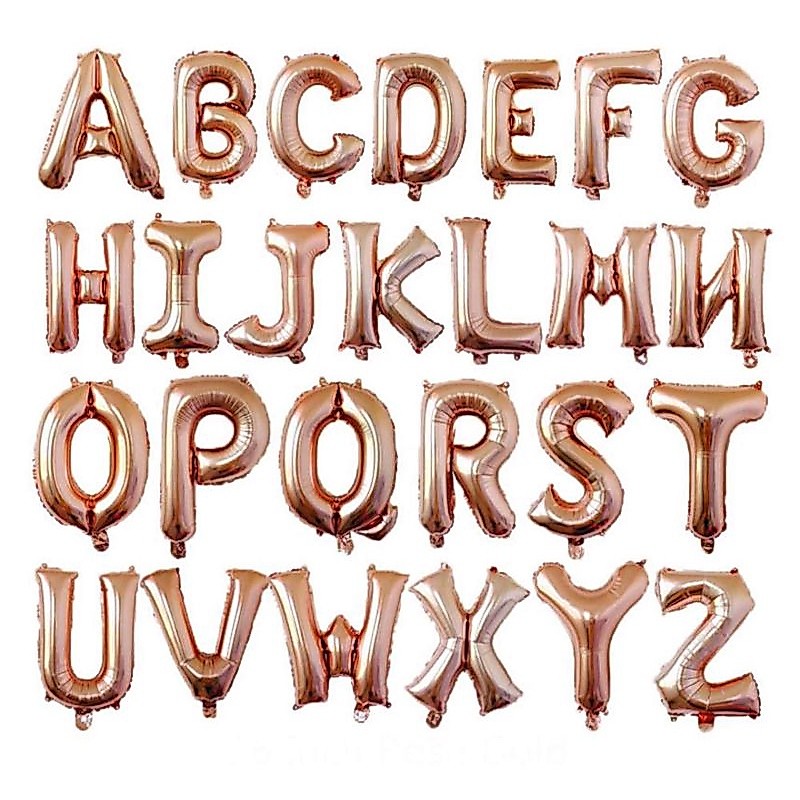 DDBALLOONS ROSEGOLD FOIL BALLOONS ALPHABET LETTERS INDIVIDUALLY