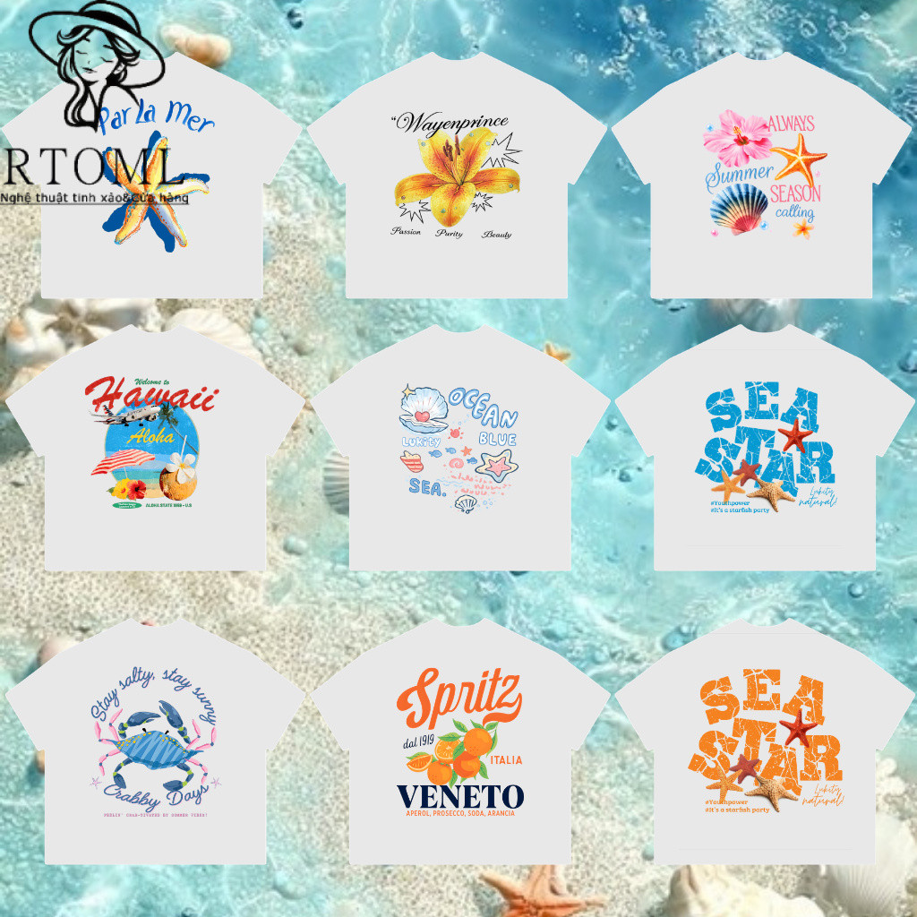 COD (Ho Chi Minh)RTOML Boxy Beach T-Summer - 270sm คอตตอนพรีเมี่ยม ผ้าฝ้าย 2 เส้น โชคดี