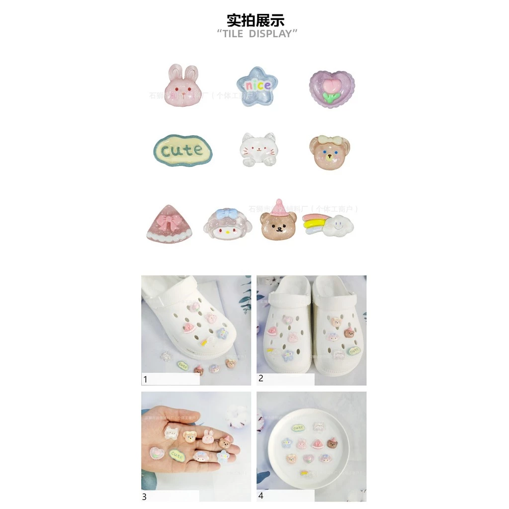อุปกรณ์เสริมตกแต่งรองเท้าเรซิ่น ลายการ์ตูน หัวเข็มขัดรองเท้า thumbnail 10