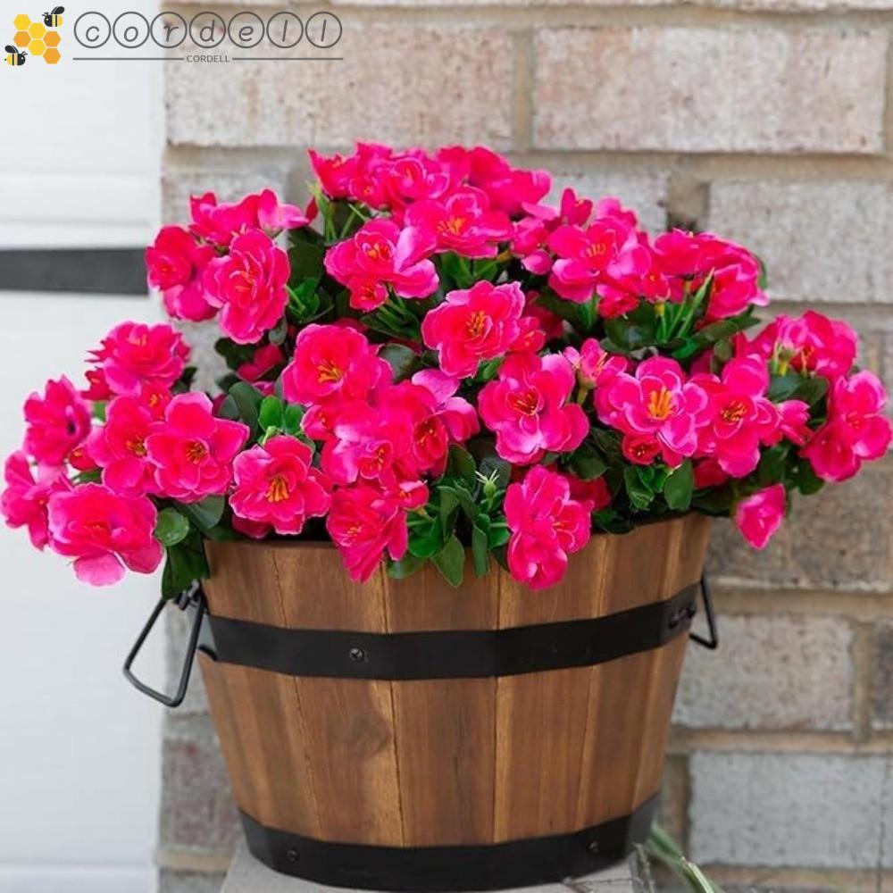 CORDELL ประดิษฐ์ Azalea ดอกไม้สาขา, ดอกไม้หัตถกรรมศิลปะปลอมจําลอง Azalea ดอกไม้, Real Touch สมจริงจํ