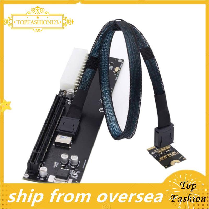 SFF-8612 ถึง SFF-8611 อะแดปเตอร์โฮสต์ PCI-E 3.0/4.0 M. อินเทอร์เฟซ M-Key 2 ตัว
