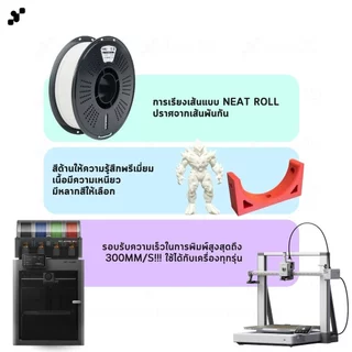 R3D PETG Matte Filament เส้นพลาสติกสำหรับเครื่องพิมพ์ 3 มิติ สีด้าน ขนาด 1.75mm (1kg)