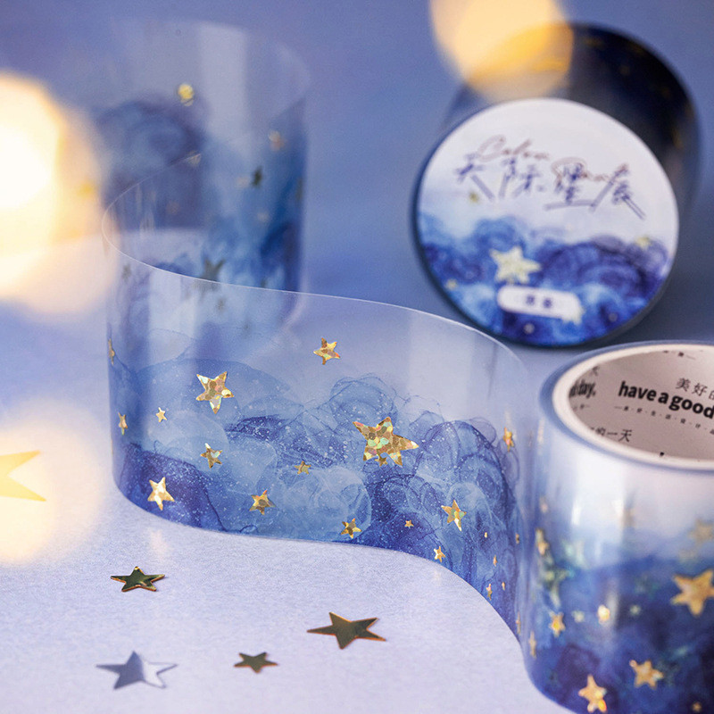 Gilding Tape Color Paradise Series สีน้ํา Smudge Theme คู่มือเคสโทรศัพท์ diy Collage