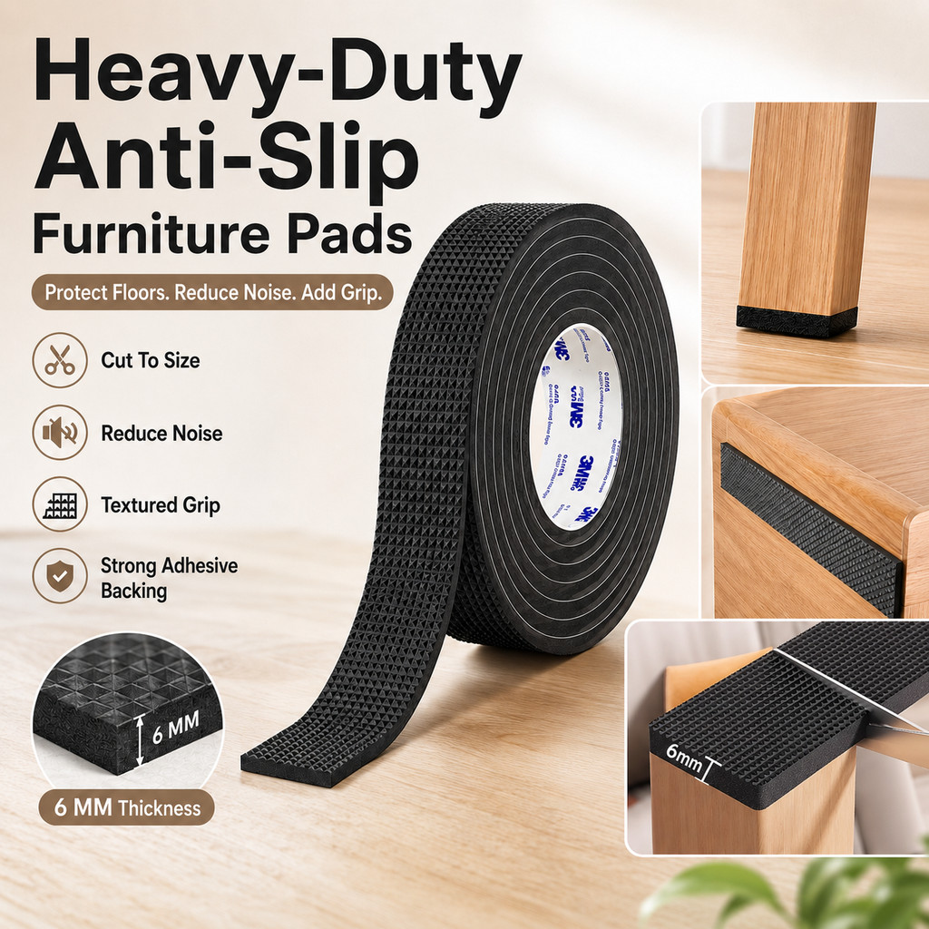 3M Self กาวลื่นแผ่นเฟอร์นิเจอร์,ข้นยางเก้าอี้ขาโต๊ะป้องกัน,Heavy DutyกันชนDamper Mute Mats DIYรูปร่างPad Strip