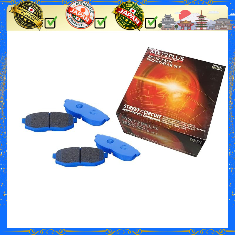ENDLESS Brake Pads 【MX72PLUS】 Set for One Vehicle Toyota GR86 ZN8 ZN6 (GT/GT Limited) (Racing) Subar