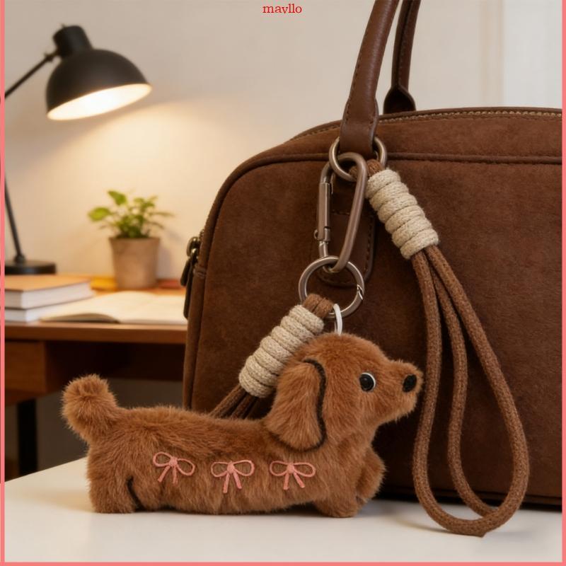 MAVLO Delicate Dachshund กระเป๋าตุ๊กตาการ์ตูน Charm เพิ่ม Joy to Daily Routine กระเป๋าแฟชั่นอุปกรณ์เ