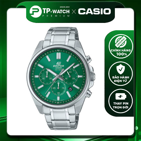 Casio Edifice EFV-650D-3AVUDF นาฬิกาข้อมือผู้ชายสายเหล็ก 100 ม. ทนน้ํา | Edifice EFV-650D-3A