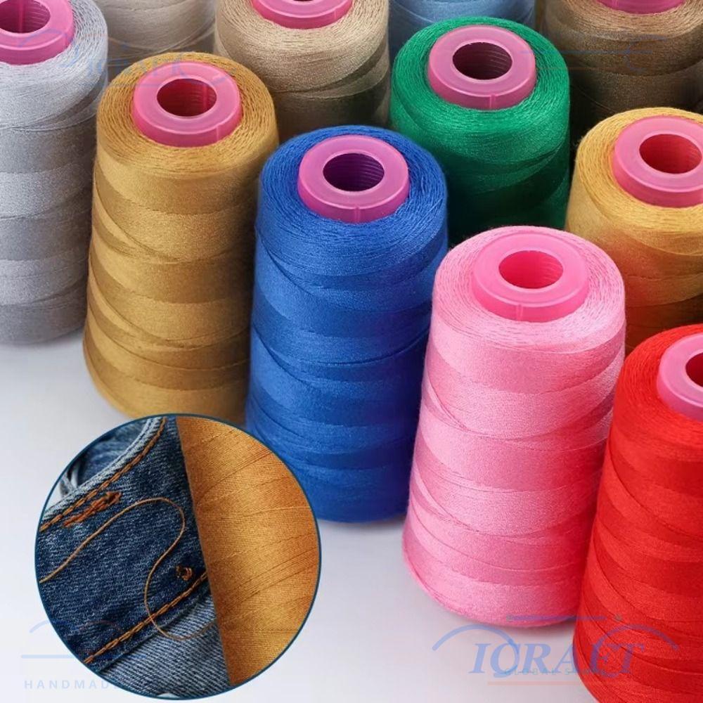 ICRAFT 203 ด้ายเย็บผ้า, 1300yards 21 สีด้ายกางเกงยีนส์, DIY Strong เบาะด้ายโพลีเอสเตอร์หนาในครัวเรือน