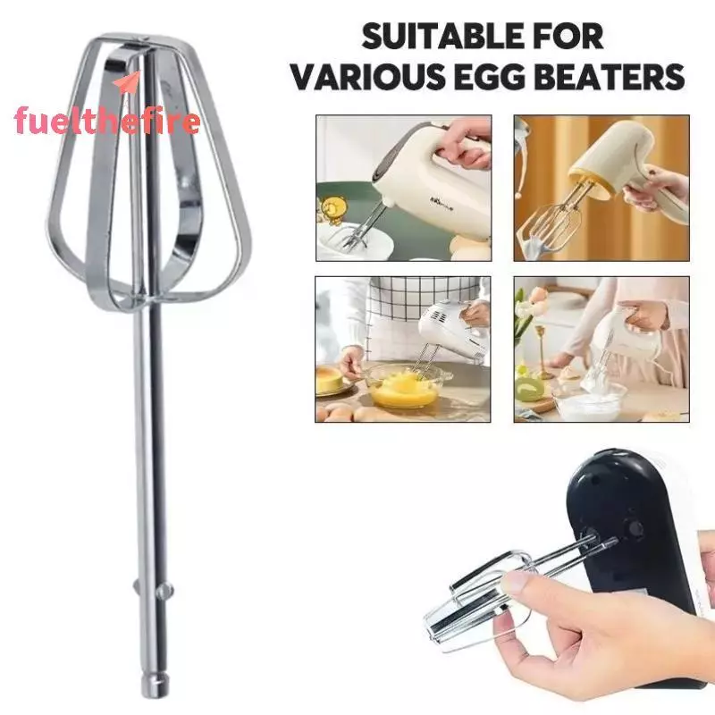[Feel] 1/2/4 ชิ้นเครื่องตีไข่ไฟฟ้ากวนตะขอ,สแตนเลสทนทานมือถือไข่ปัดผสม Sti Kitchen Mixer [ใหม่]
