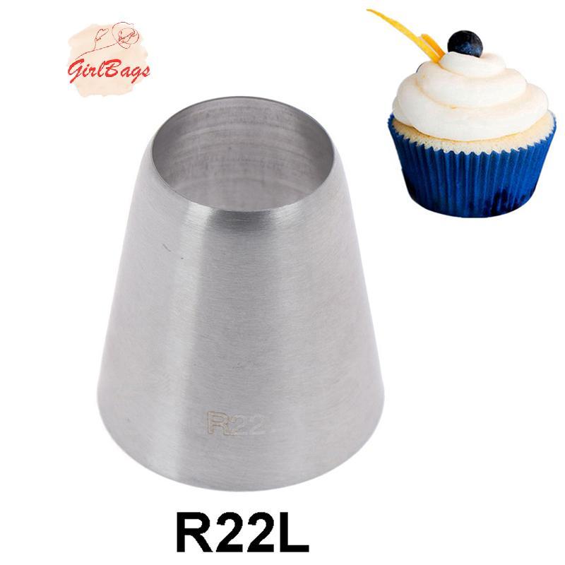 [Setad] R22L หัวฉีดตกแต่งปลายท่อกลม เคล็ดลับขนม เครื่องมือทําขนมเค้กฟองดอง [ใหม่]