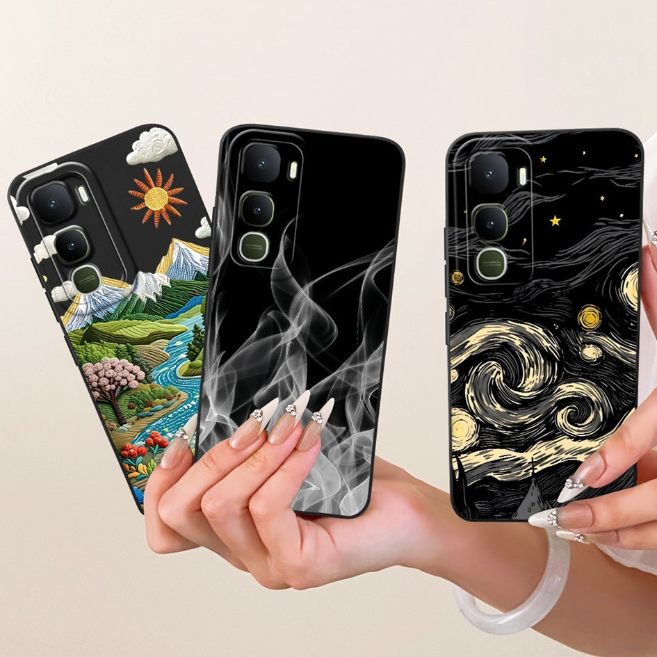 ปลอกใหม่สําหรับ Vivo Y400 / Y400 Pro เคสโทรศัพท์แฟชั่นทาสีสาวสวยซิลิโคนอ่อนนุ่มกันกระแทกสําหรับ Vivo