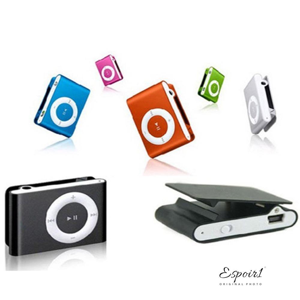 ESPOIR1 สื่อเพลง MP3, แบบพกพาการออกแบบมีสไตล์เครื่องเล่น MP3, คลิปขนาดเล็กที่มีสี USB รองรับ Walkman TF Card