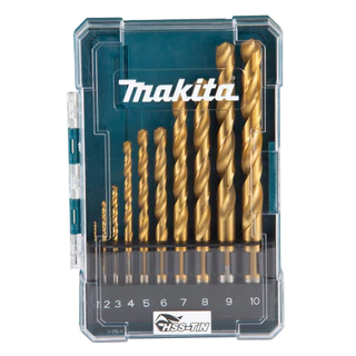 Makita D-72849 ดอกสว่าน HSS TIN ชุด Eco 10 ชิ้น