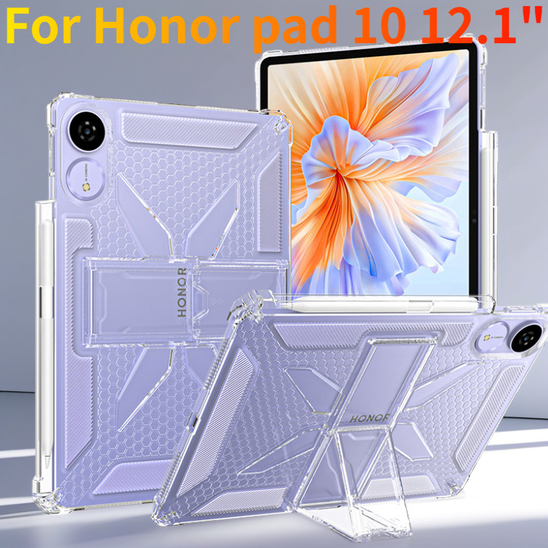 พร้อมขาตั้งเคสTPUใสสําหรับHonor Pad 10 20 9 pad9 pad20 9Pro V8Pro pad8 12 นิ้วZ7 HEY2-W09 ROD-W09 HE