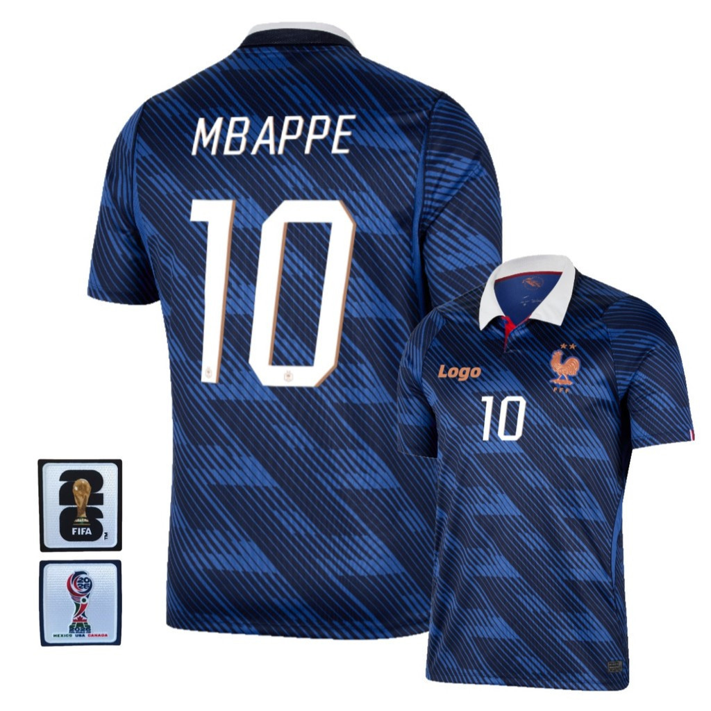 Fans Edition France 2026 Mens Real France Home Short Sleeves Football Jersey T-Shirt