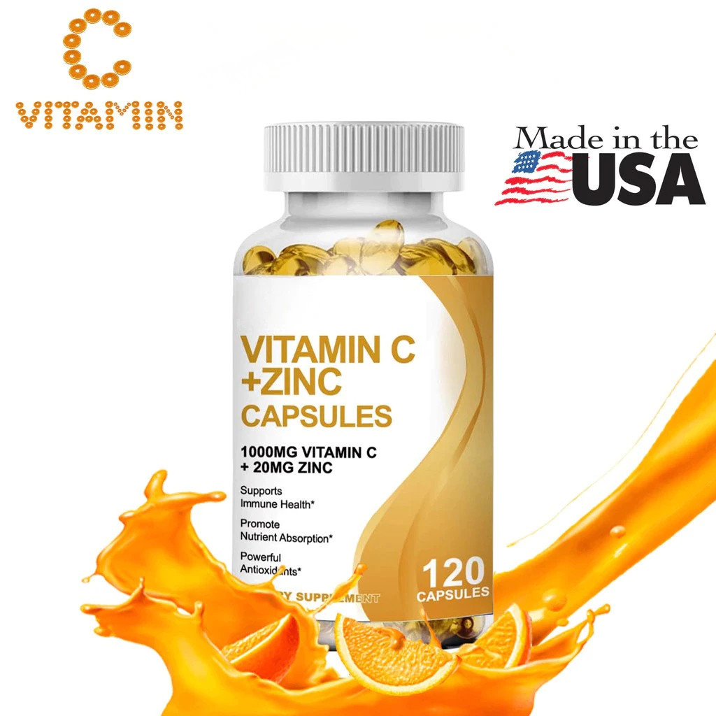 แคปซูล VC+Zn | Immune Support & การผลิตคอลลาเจน | หมวกแก๊ป 120 ใบ