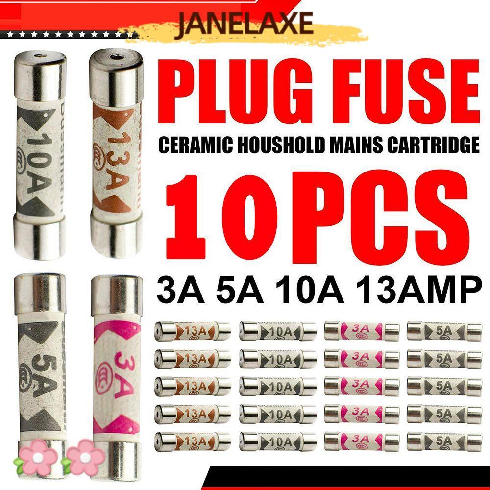 JANELAXE932JN 10 ชิ้น Quick Fast Blow เปลี่ยน House Hold หลักปลั๊กปลั๊กปลั๊กอังกฤษ